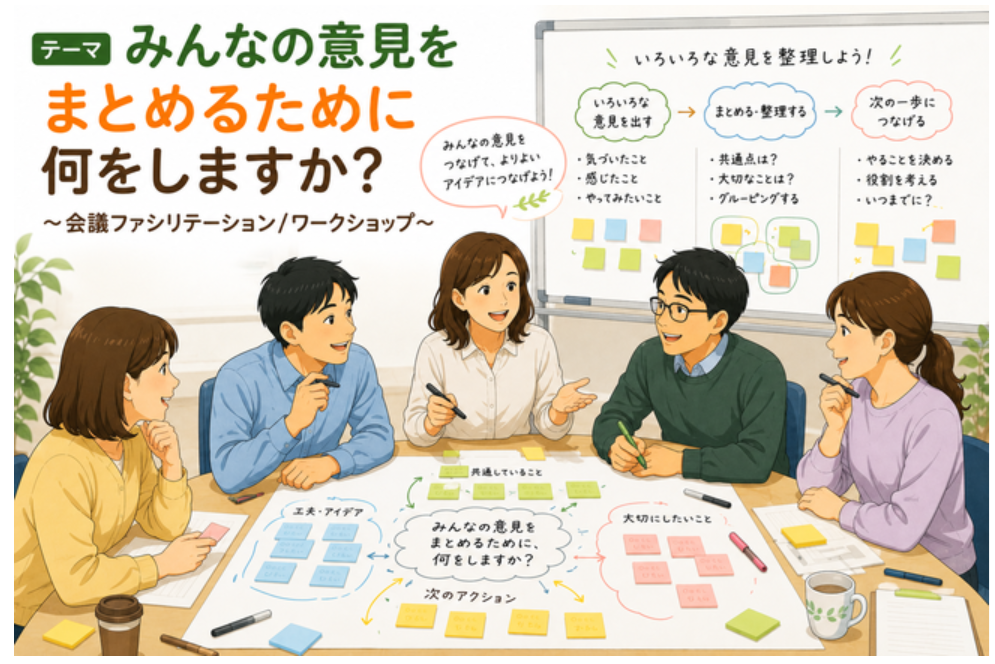 2026年9月17日(木)【新潟サロン令和８年度第３回上越例会】みんなの意見をまとめるために、何をしますか？