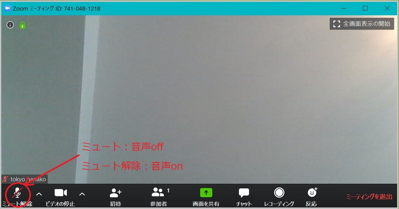 ミュート Zoom マイク